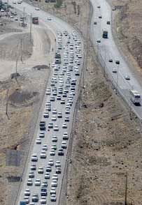 ترافیک سنگین در محور ایلام- مهران