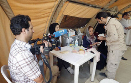 حضور خبرنگاران خارجی در مناطق زلزله‌زده