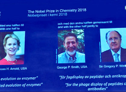 نوبل شیمی ۲۰۱۸ برای امریکا و بریتانیا