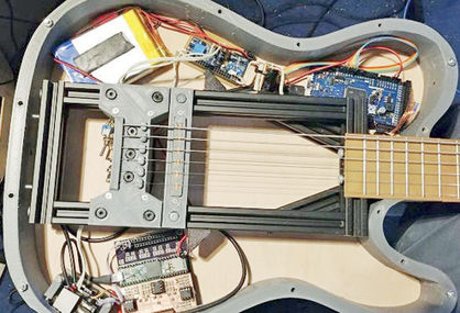 تولید گیتار دارای پورت یواس‌بی با چاپگر سه بعدی
