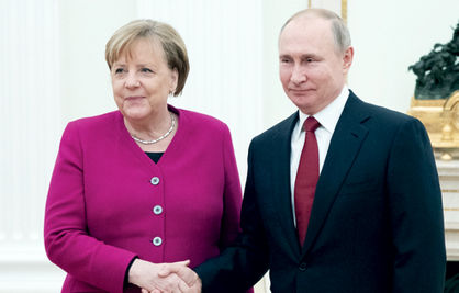 مواضع ضدترامپی مرکل و پوتین در مسکو