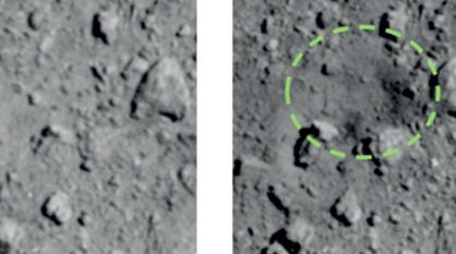 ایجاد اولین حفره مصنوعی بر سطح یک سیارک توسط بشر