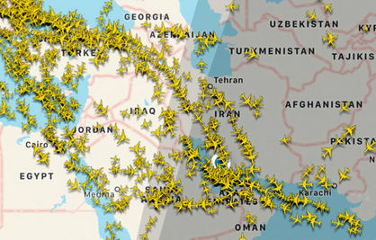 تکذیب تغییر مسیر هواپیماهای خارجی از آسمان ایران