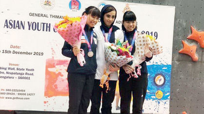 مدال طلای دختر سنگنورد ایرانی در مسابقات جوانان آسیا