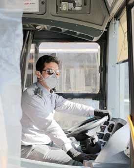 توزیع ۲۰ هزار ماسک میان رانندگان شرکت واحد