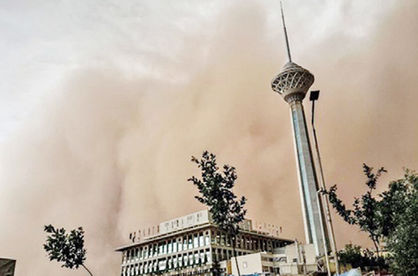 خیزش موقت گرد و خاک در غرب و جنوب تهران