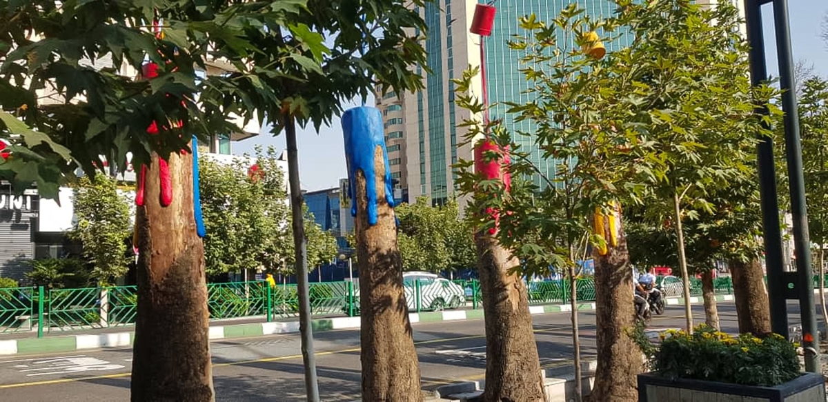 قطع بی‌رویه درختان در تهران