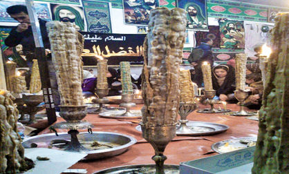 مراسم سنتی شمعسازی در شهمیرزاد