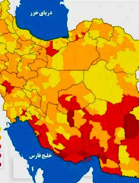 ۶۳ شهرستان در وضعیت قرمز کرونایی قرار گرفتند