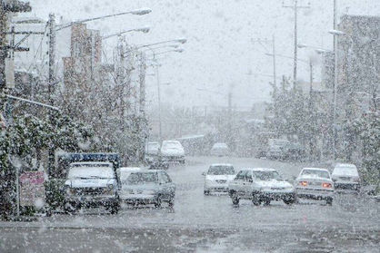 ببینید| «بارش برف» بزرگراه ارتش را قفل کرد