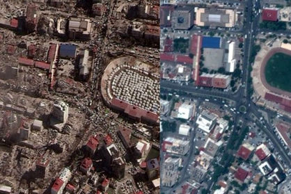 ببینید| تصاویر ماهواره‌ای از وضعیت شهرهای ترکیه قبل و بعد از زلزله مرگبار