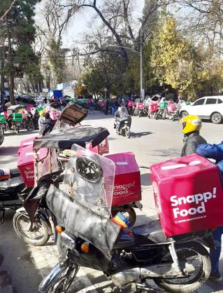 رانندگان اسنپ و پیکهای اسنپفود دست از کار کشیدند