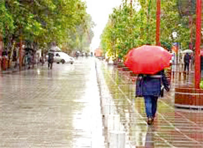 رگبار باران در ۹ استان