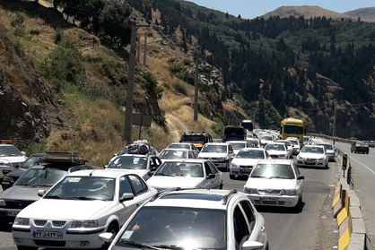 ترافیک سنگین در جاده کرج-چالوس/ مسیر یکطرفه شد