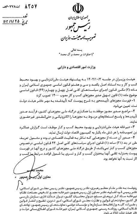 مجوزهای کسب و کار اعلام شد + جدول