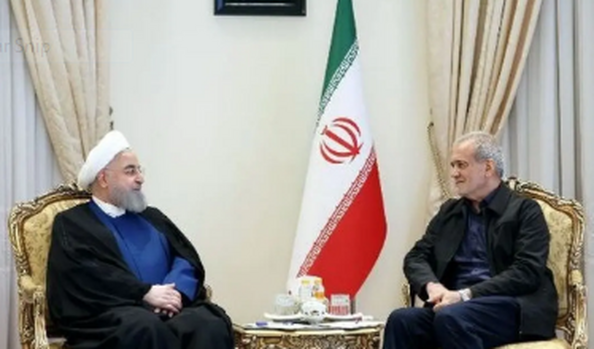 دیدار حسن روحانی با پزشکیان