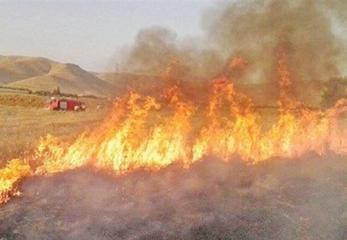 ته سيگار ۴ هكتار از مراتع سميرم را سوزاند