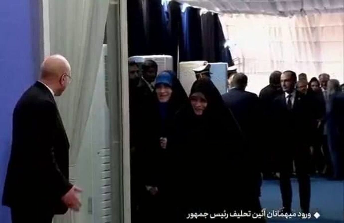 همسر و دختر قالیباف هم به مراسم تحلیف آمده بودند