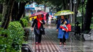 بارش باران و کاهش نسبی دما در نوار شمالی کشور