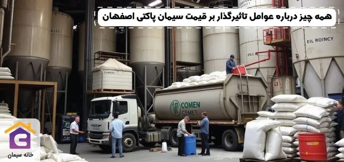 قیمت سیمان پاکتی 50 کیلویی امروز اصفهان چقدره و به چه عواملی بستگی داره؟