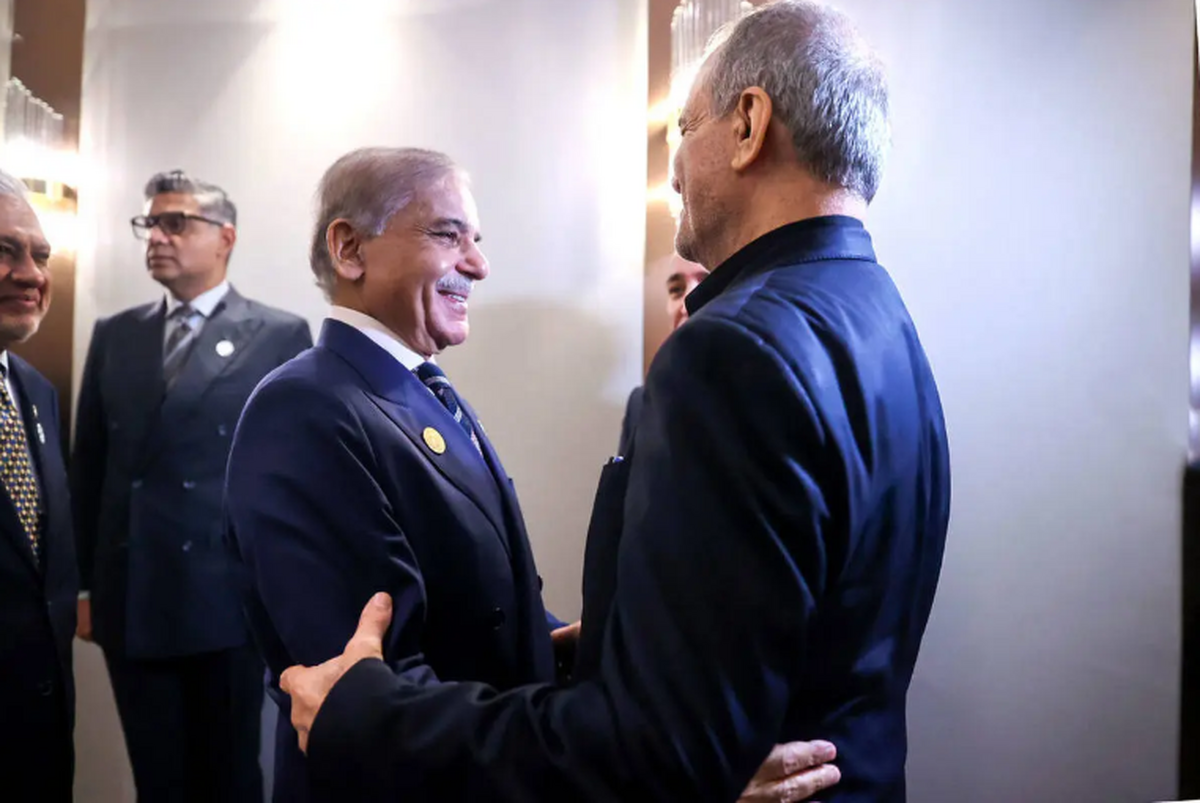 مسعودپزشکیان با نخست وزیر پاکستان دیدار و گفت و گو کرد