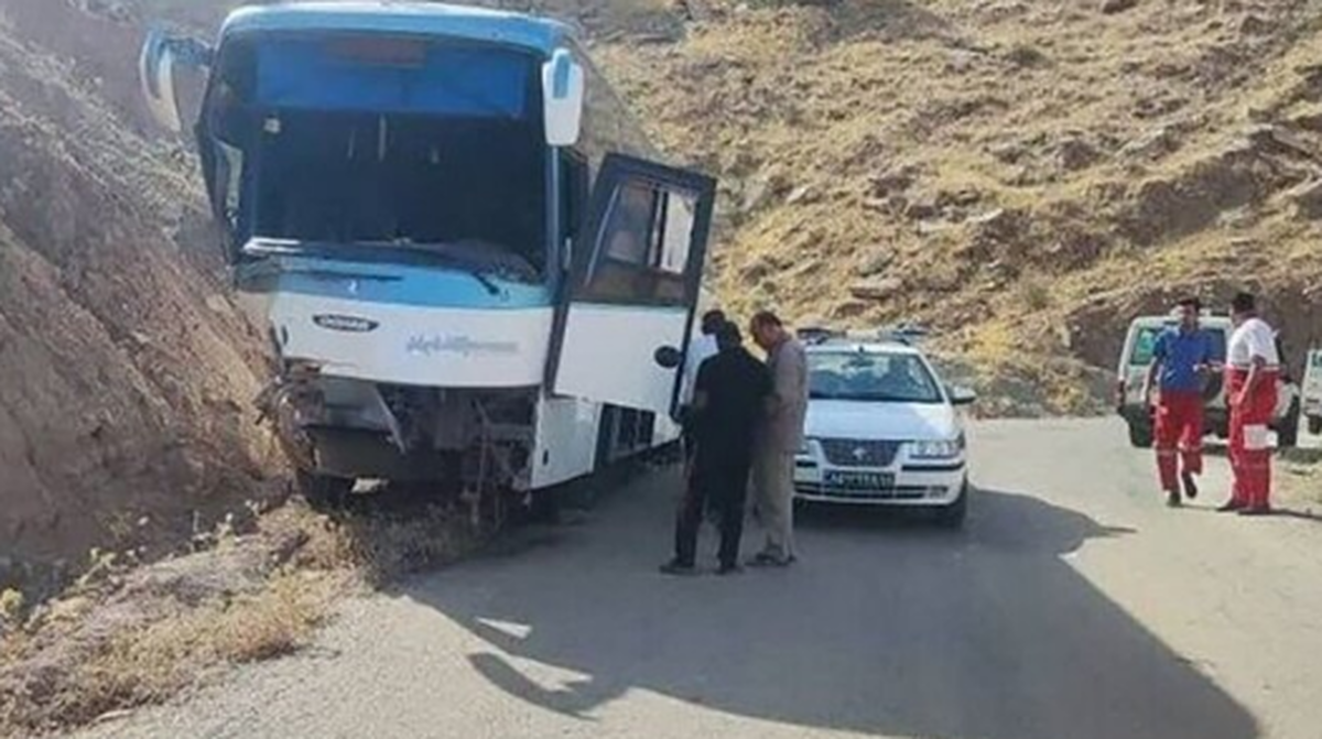 حادثه وحشتناک برای یک اتوبوس در شیراز