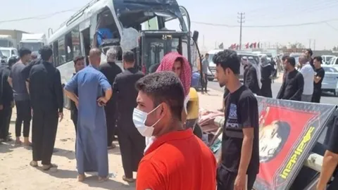 تصادف مینی‌بوس حامل زائران ایرانی در محور نجف به کربلا، ۱۶ مجروح برجای گذاشت