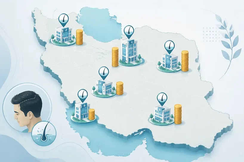 مقایسه قیمت کاشت مو در شهرهای مختلف ایران